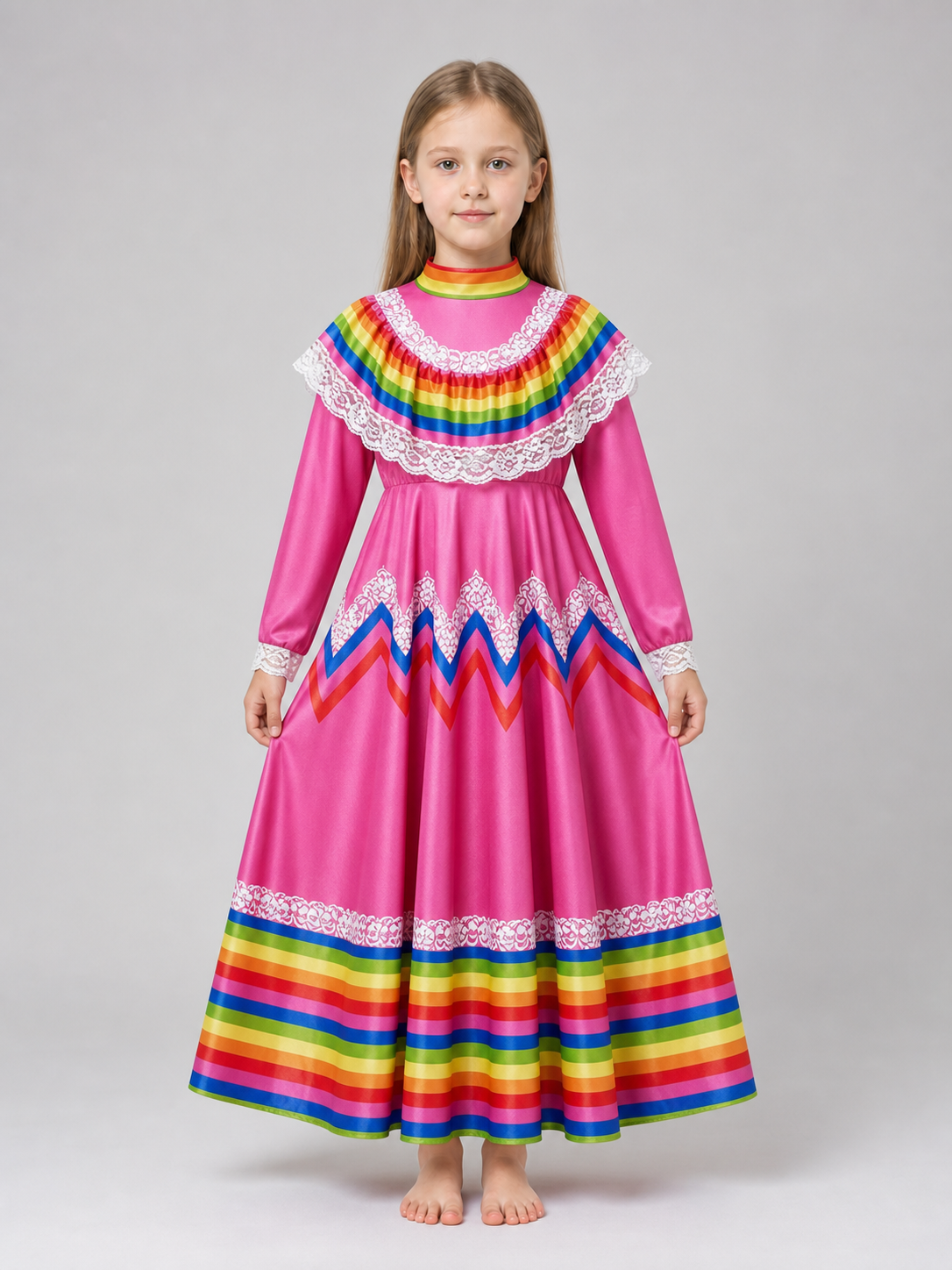 Bright Carnival Dress in Mexican Style