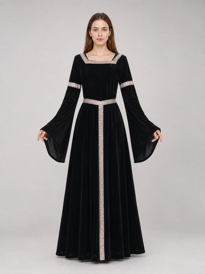 Zombie costume, medieval hooded dress