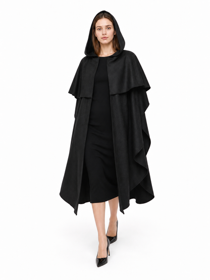 Black Hooded Costume Cloak for Cosplay