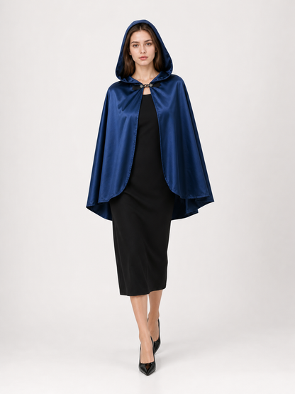 Blue Carnival Hooded Cape for Stage