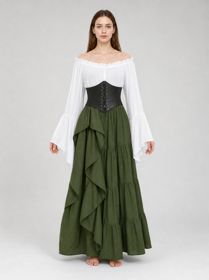 Renaissance-Style Costume Dress with Corset