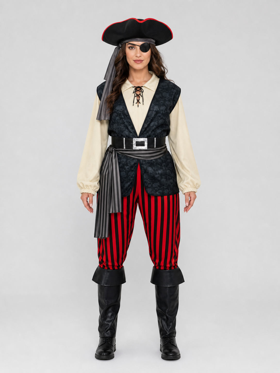 Pirate Costume with Vest and Accessories