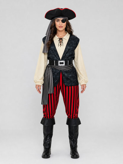Pirate Costume with Vest and Accessories