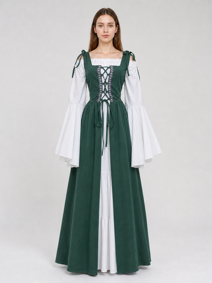 Renaissance-Style Dress with Corset Lacing