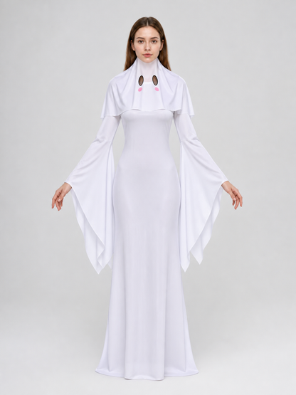 Hooded Cosplay Costume with Ribbon Sleeves