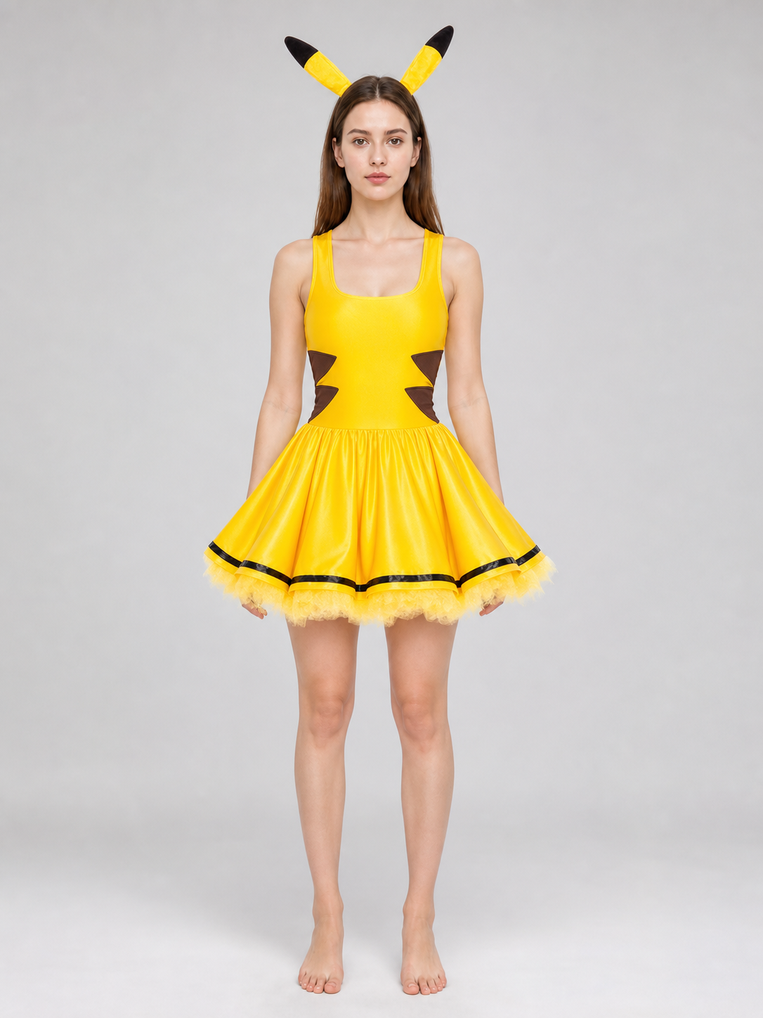 Carnival cosplay dress costume with ears