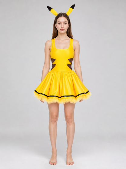 Carnival cosplay dress costume with ears