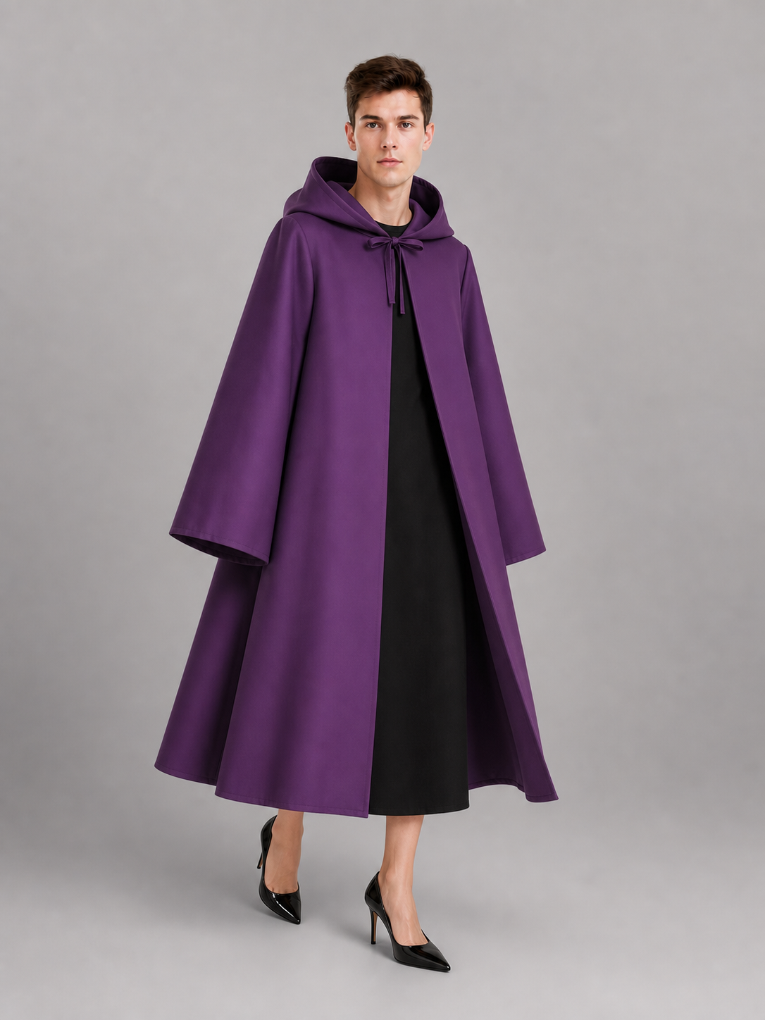Purple Carnival Cape with Hood