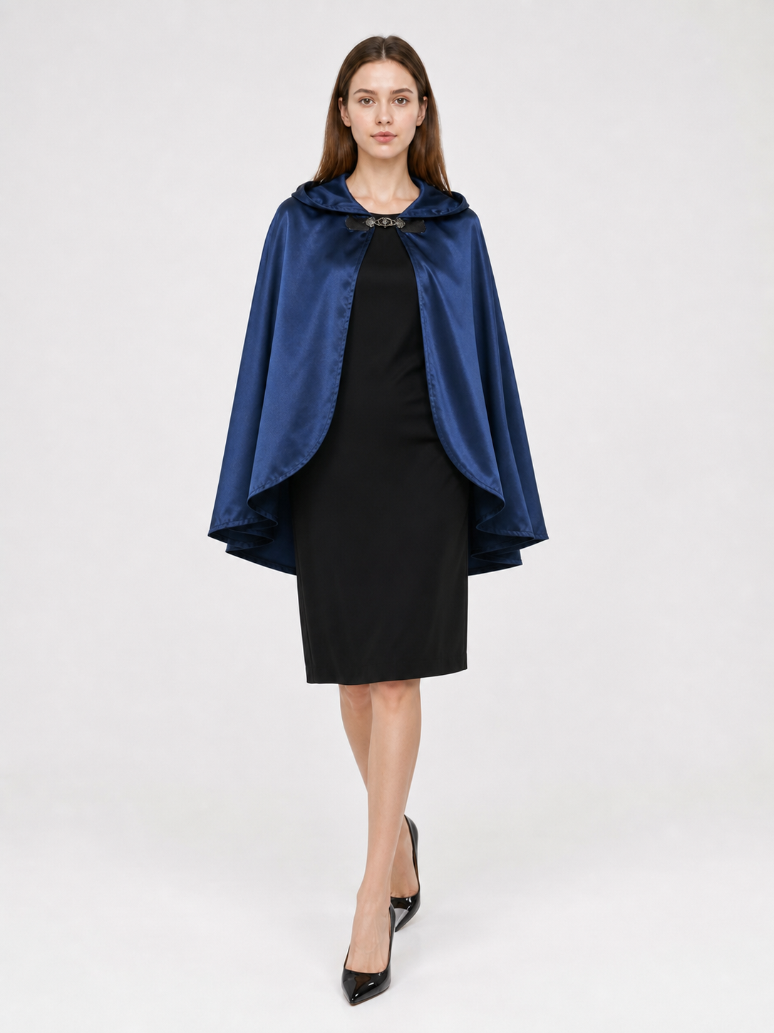 Blue Carnival Hooded Cape for Stage