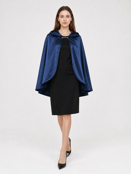 Blue Carnival Hooded Cape for Stage