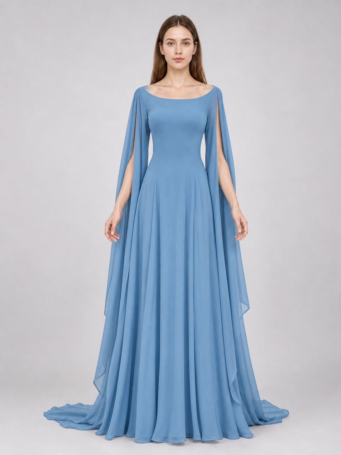 Long Light Blue Dress for Cosplay