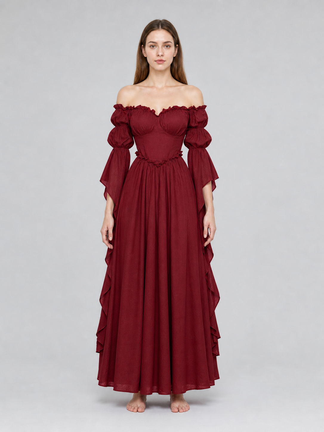 Long Vintage-Style Evening Dress