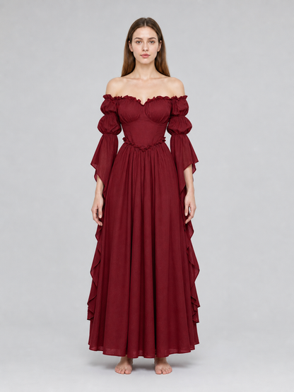 Long Vintage-Style Evening Dress