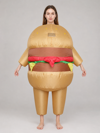 One-Size Hamburger Costume for Parties
