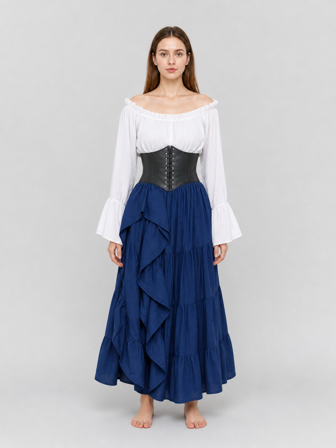 Retro-Style Costume Dress with Corset