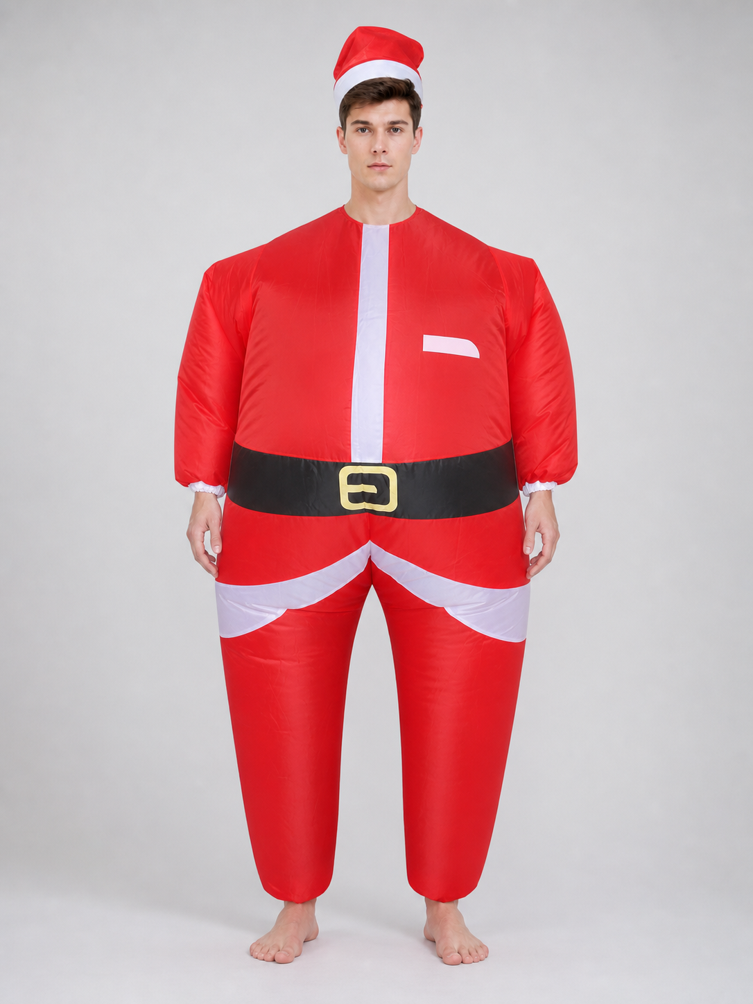 Santa Claus costume with beard and hat for the holidays