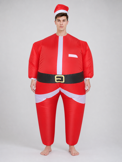 Santa Claus costume with beard and hat for the holidays