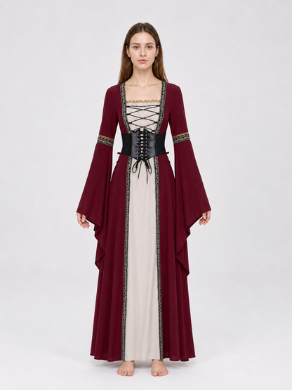 Gothic Renaissance Dress with Corset Lacing