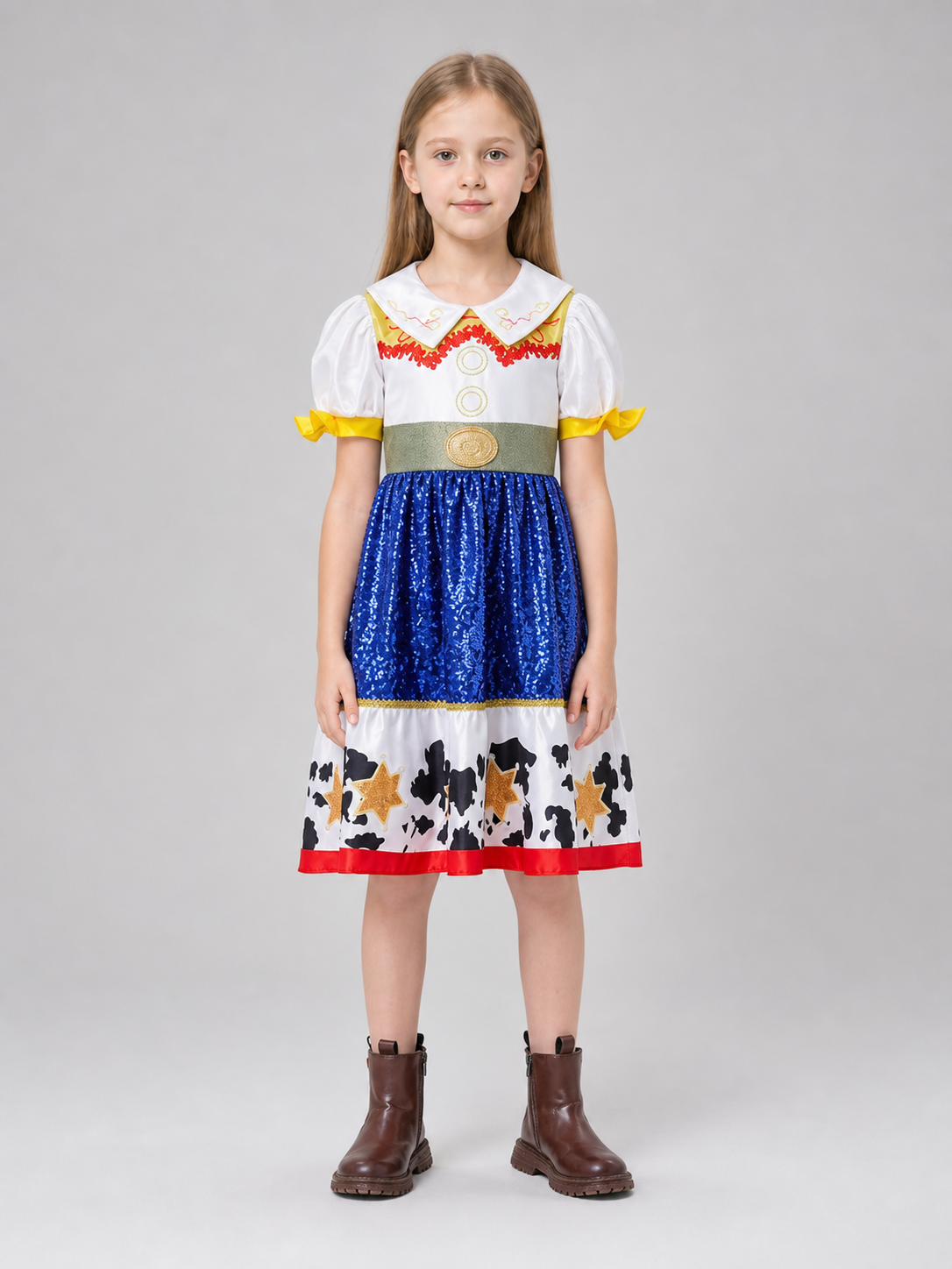 Costume Set: Dress, Hat, and Bag