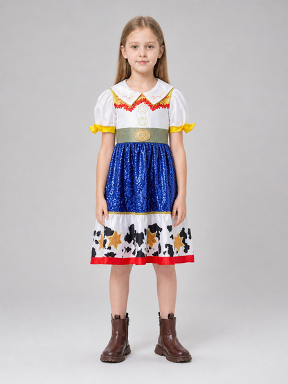 Costume Set: Dress, Hat, and Bag