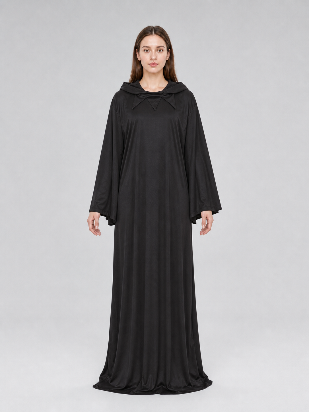 Black Hooded Cloak for Halloween and Cosplay