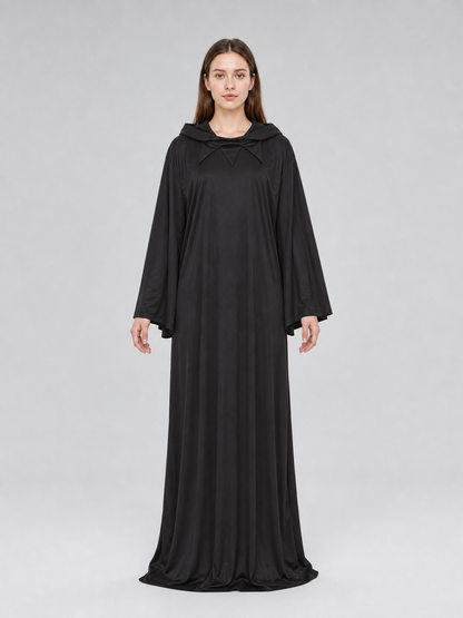 Black Hooded Cloak for Halloween and Cosplay