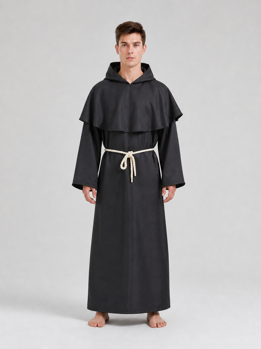 Hooded Medieval Monk Costume