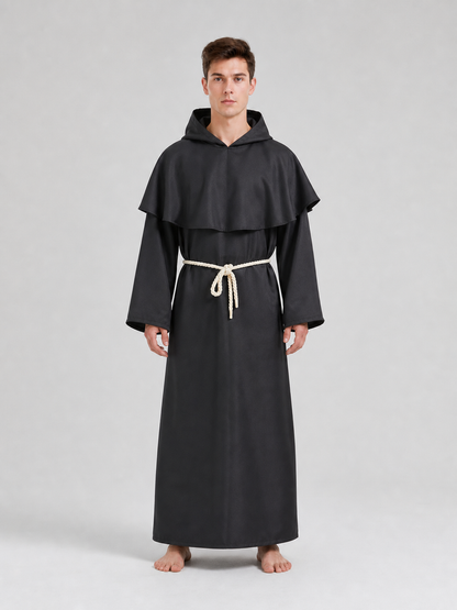 Hooded Medieval Monk Costume