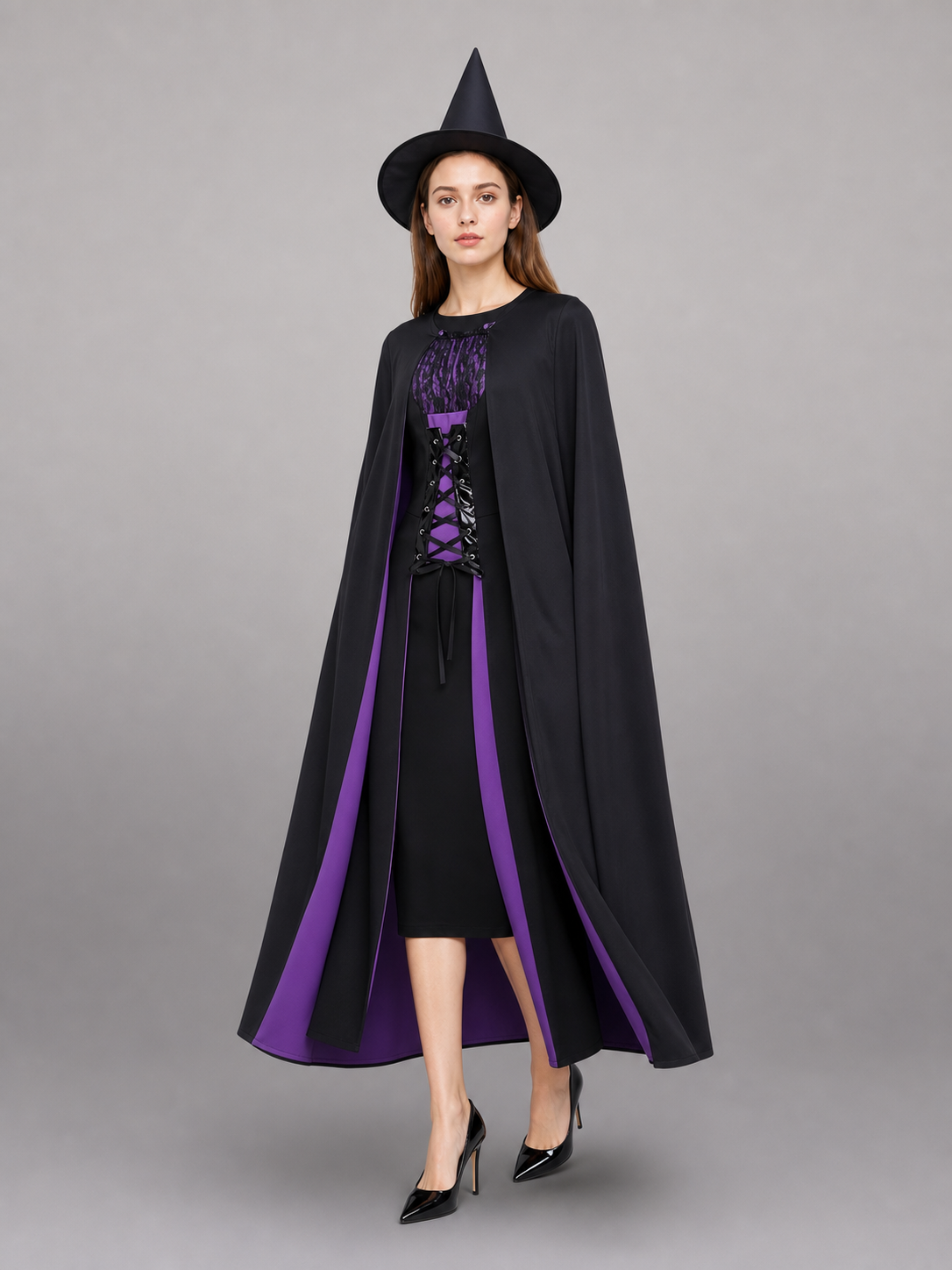 Halloween Witch Costume: Dress and Hat