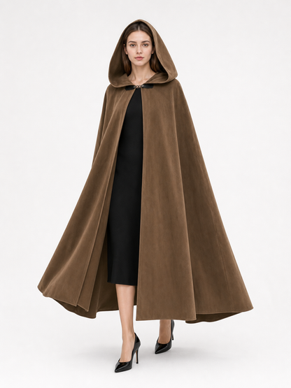 Brown Hooded Costume Cloak