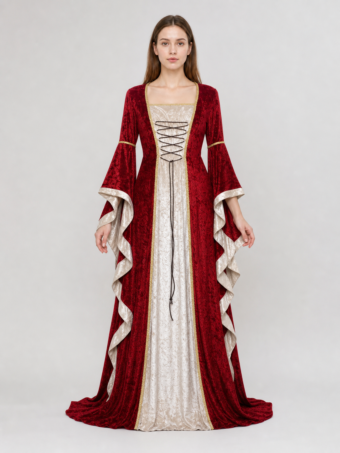 Medieval Renaissance Dress with Sleeves