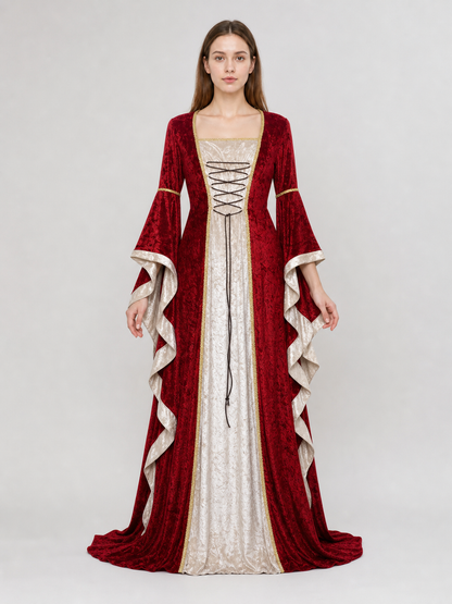 Medieval Renaissance Dress with Sleeves