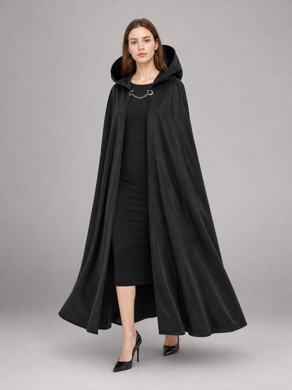 Black Hooded Costume Cloak for Cosplay