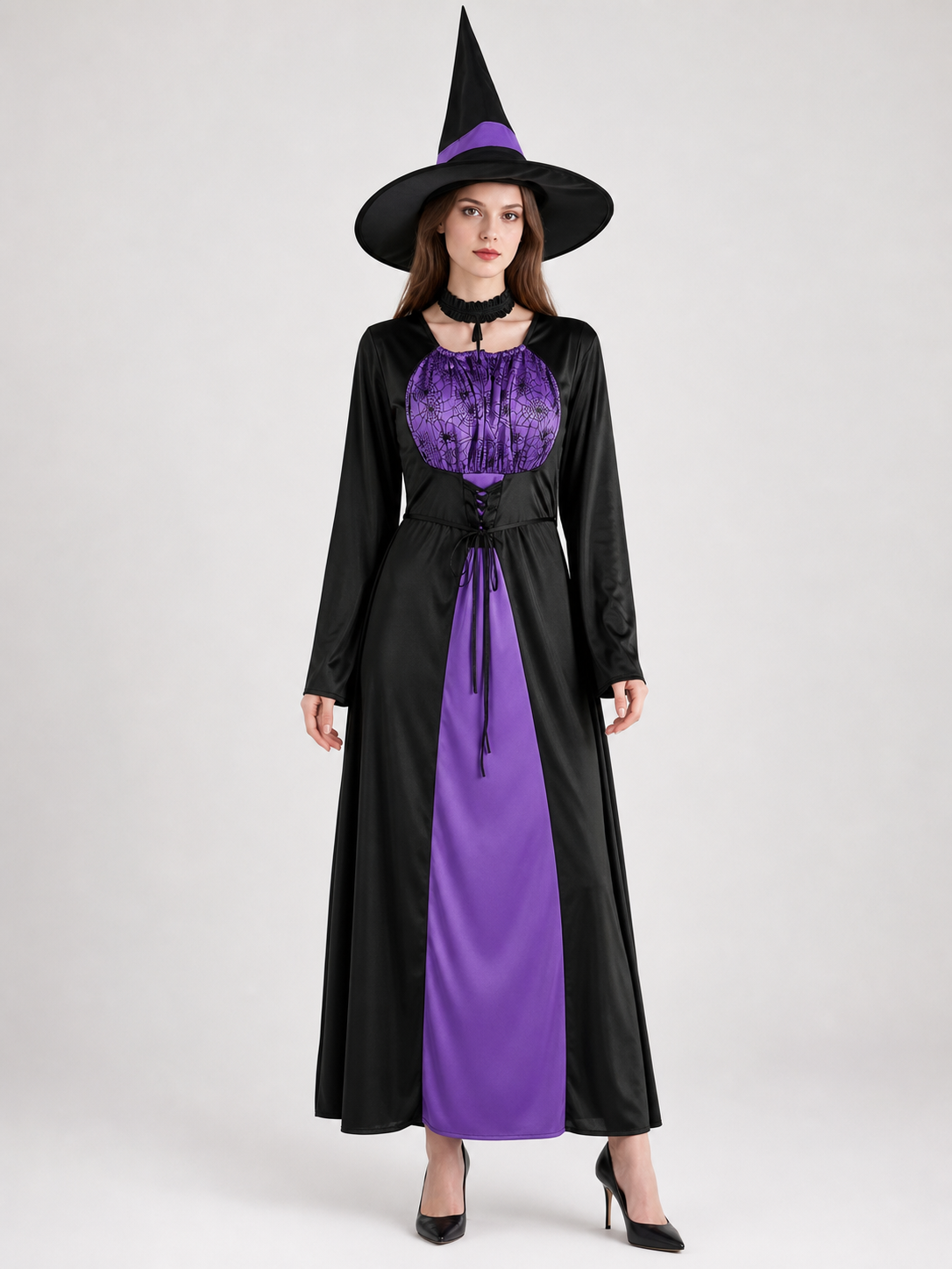 Black Costume Cape with Dress and Hat