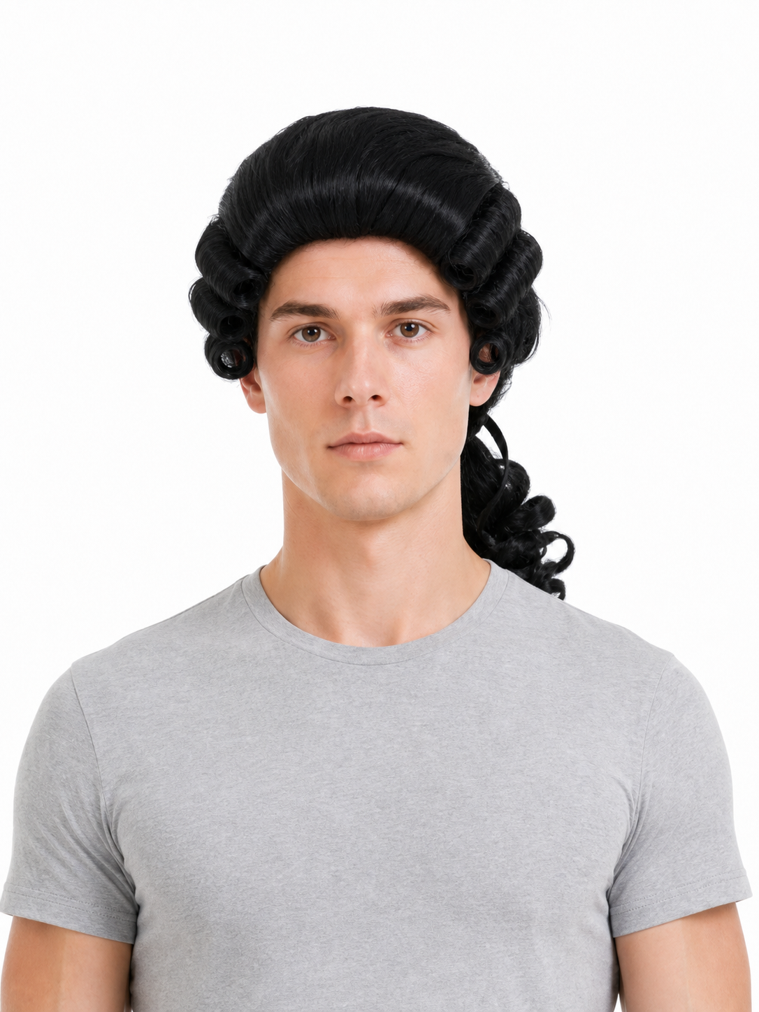 Black Colonial-Style Carnival Wig