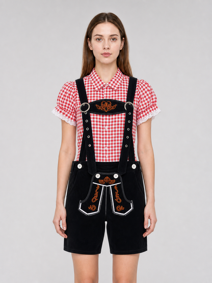 Oktoberfest-style costume: shirt and shorts
