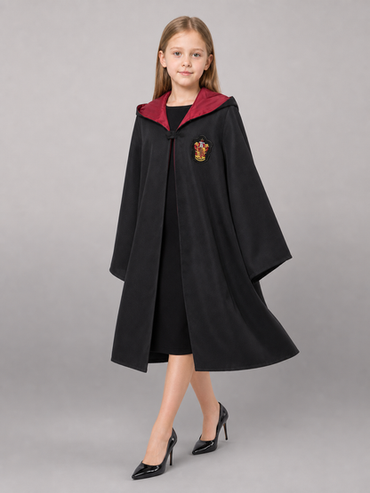 Black carnival cloak with hood, set