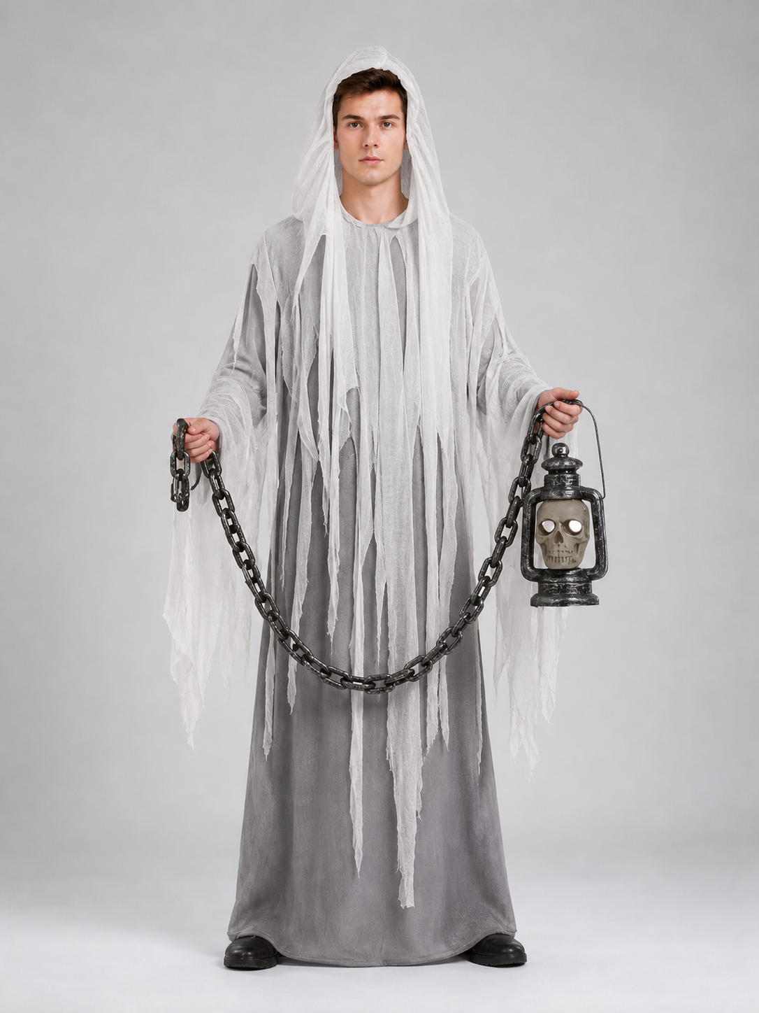 Hooded Ghost Halloween Costume, Cosplay