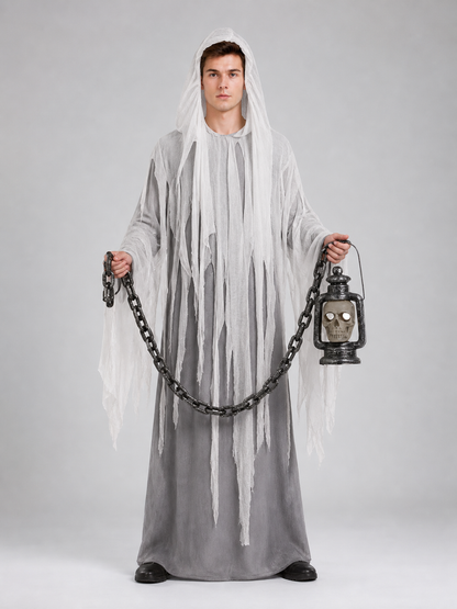 Hooded Ghost Halloween Costume, Cosplay