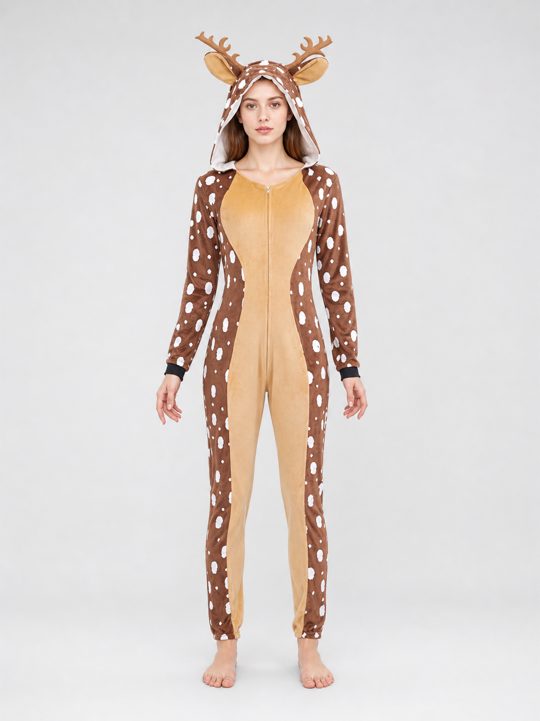 Deer Costume with Hood and Antlers