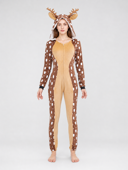 Deer Costume with Hood and Antlers