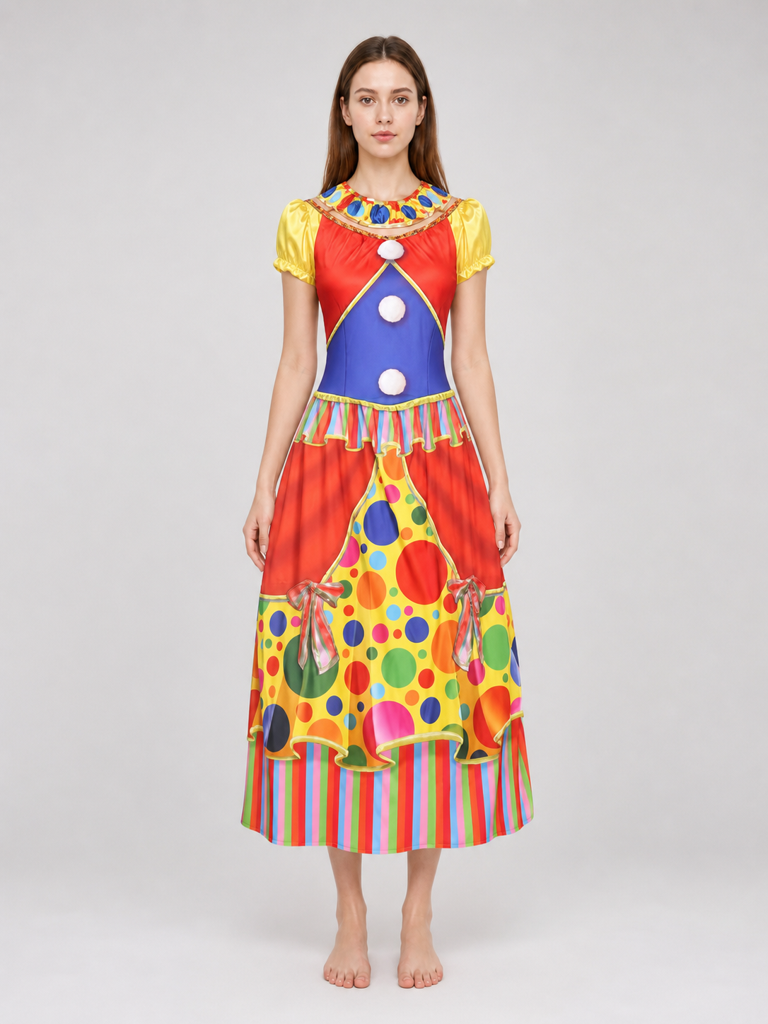 Clown Carnival Dress for Parties and Stage Performances