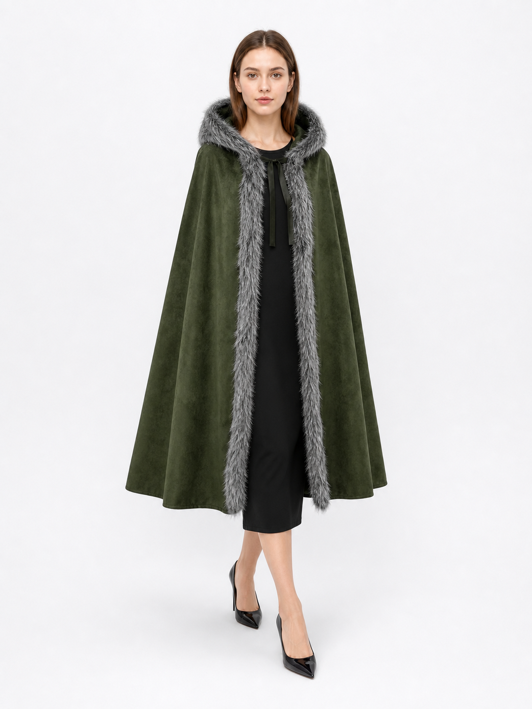 Green Hooded Costume Cloak for Cosplay