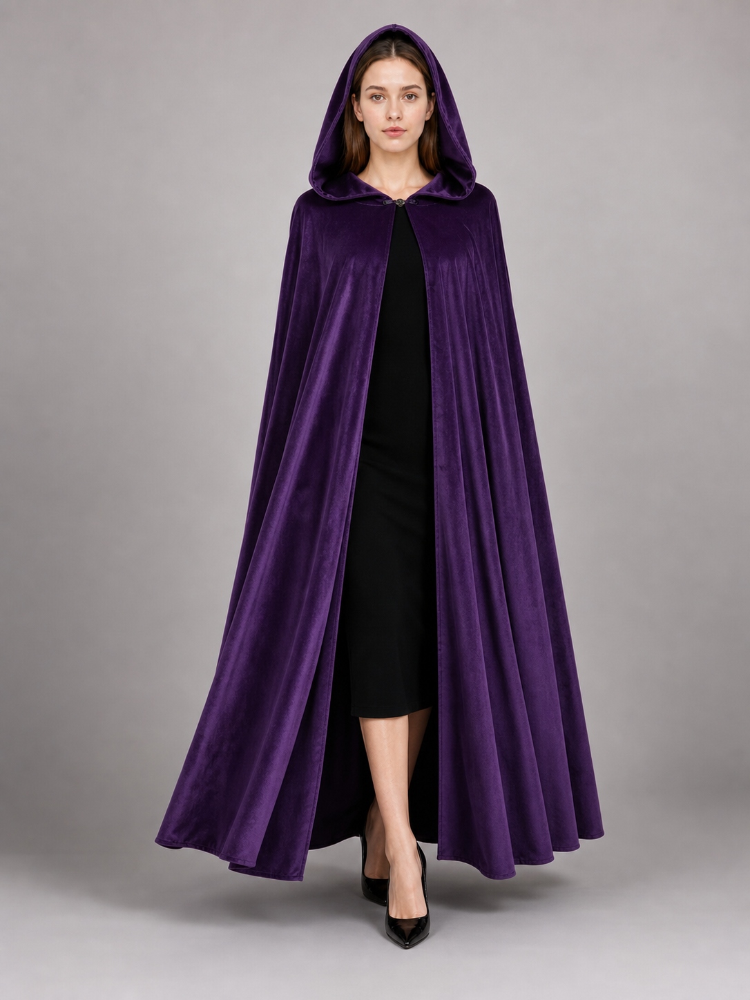 Purple Carnival Cloak with Hood