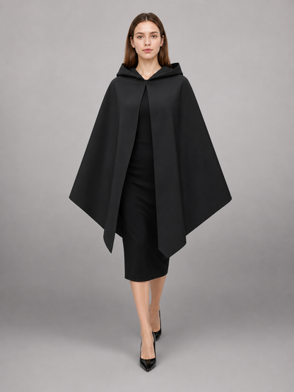 Black Triangular Hooded Cloak for Cosplay