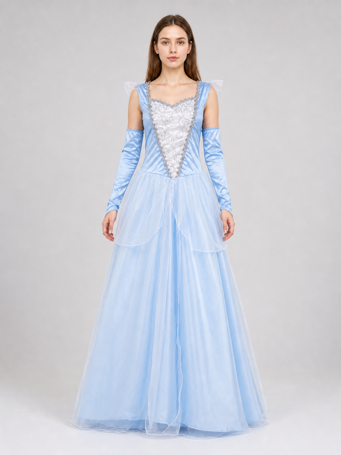 Blue princess-style costume dress for cosplay