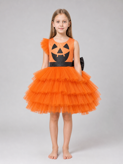 Kids' Pumpkin Halloween Costume with Headband