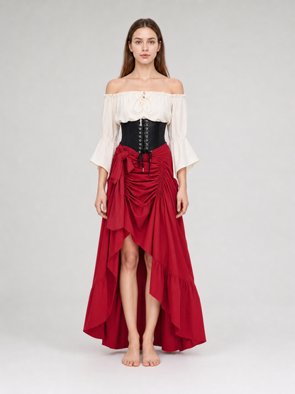 Pirate-style costume with corset