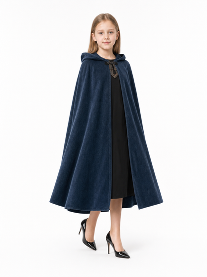 Blue Hooded Costume Cloak for Cosplay