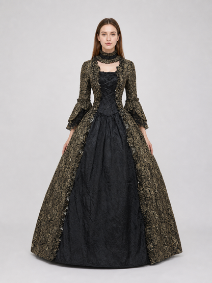 Long Victorian Gothic-Style Dress